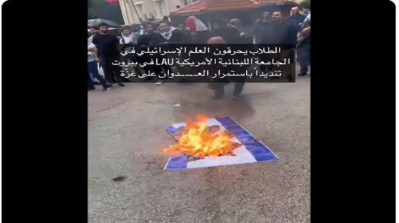 فيديو| وقفات وتظاهرات وحرق العلم الإسرائيلي.. جامعات لبنان تتضامن مع غزة